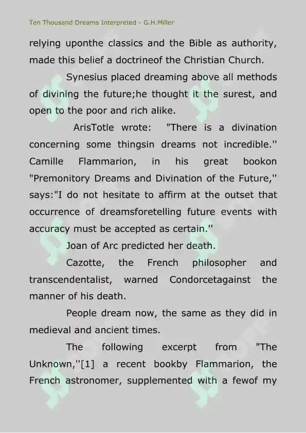 Ten Thousand Dreams Interpreted 6