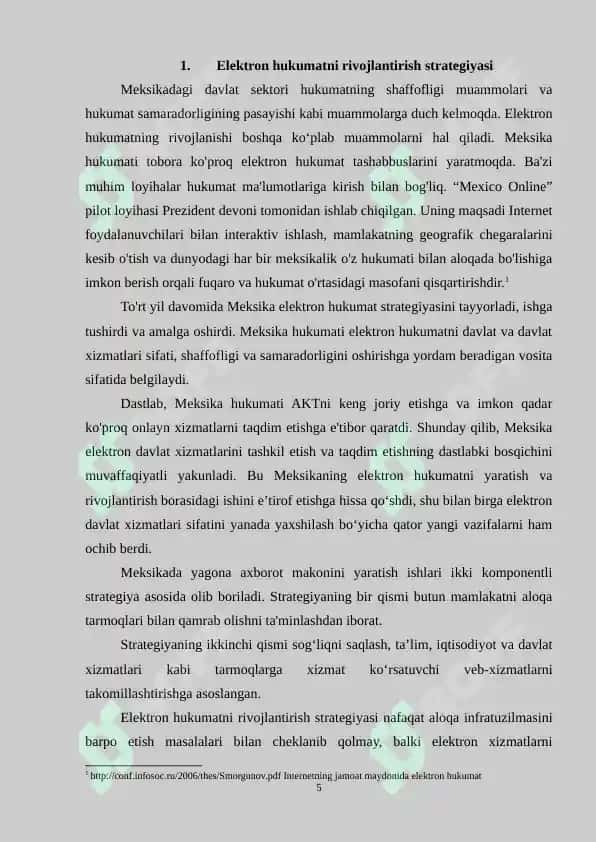 Meksikada elektron hukumatning rivojlanishi 5
