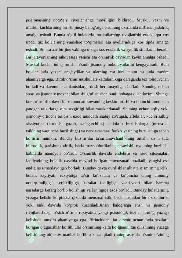 O’SMIRLIK DAVRIDA NIZOLI XULQ-ATVORNI GURUHDAGI TENGDOSHLARI MUNOSABATIGA TA’SIRI 8