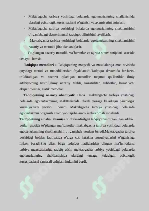 ’’MAKTABGACHA TARBIYA YOSHIDA EGOTSENTRIZMNING SHAKLLANISHI 4