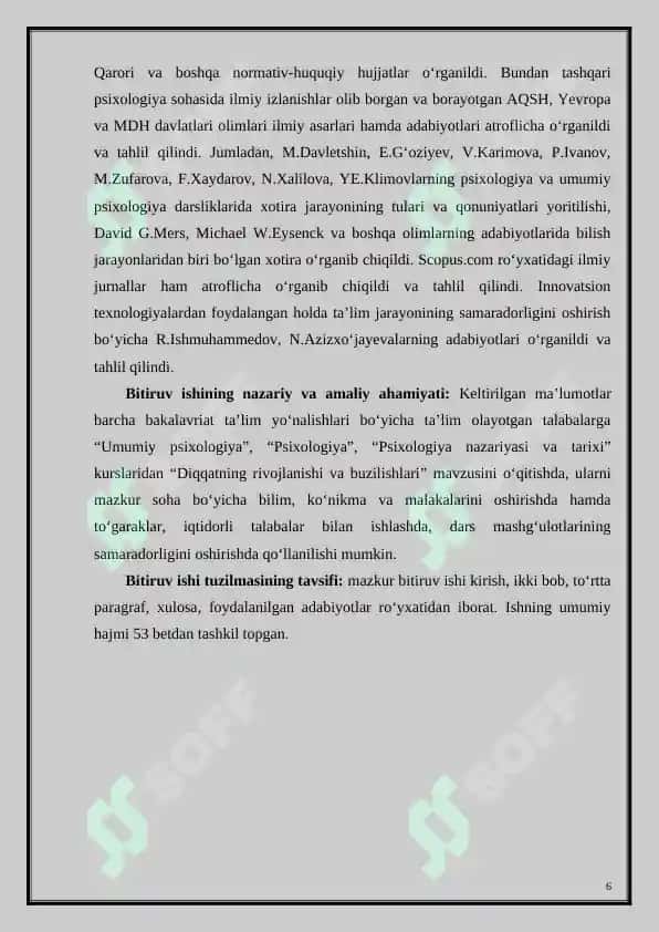 "Diqqatning rivojlanishi va buzilishi mavzusini o‘qitishda “Klaster” usulidan foydalanish" 6