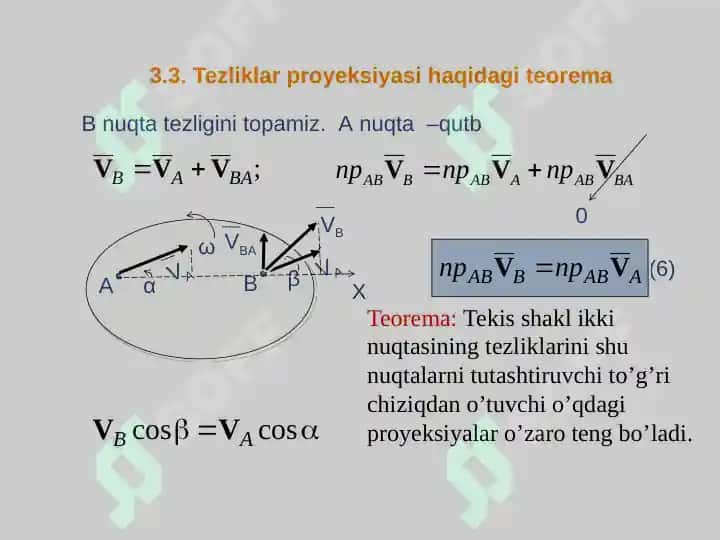 TEKIS PARALLEL HARAKATDAGI JISM NUQTALARINING TEZLIKLARI 7