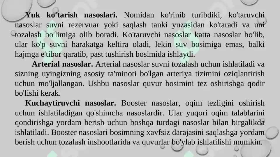 Farmatsevtika sanoatida nasoslarning maxsus turlari. Taqdimot 16 bet. 8