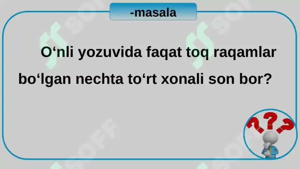 Kombinatorika masalalari 8
