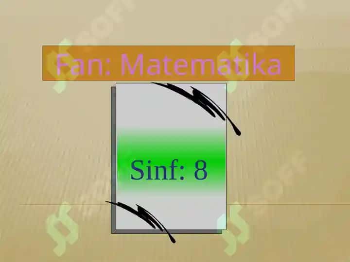 8-sinf algebra OCHIQ DARS ISHLANMASI 2