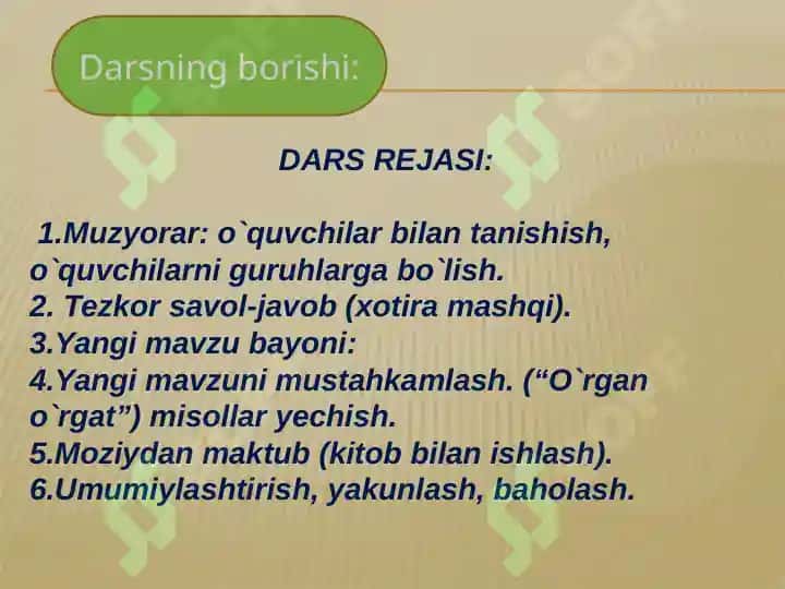 8-sinf algebra OCHIQ DARS ISHLANMASI 6