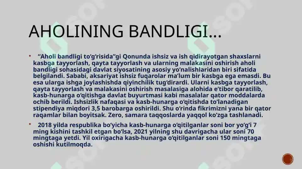 O’zbekiston Respublikasida ijtimoviy o’zgarishlar 4