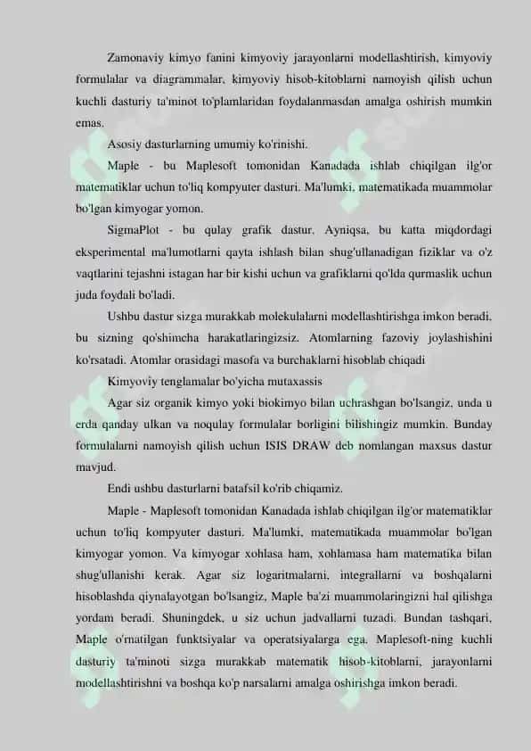 Online ko’rinishda birikmalarning elektron tuzilishi bilan tanishish 2