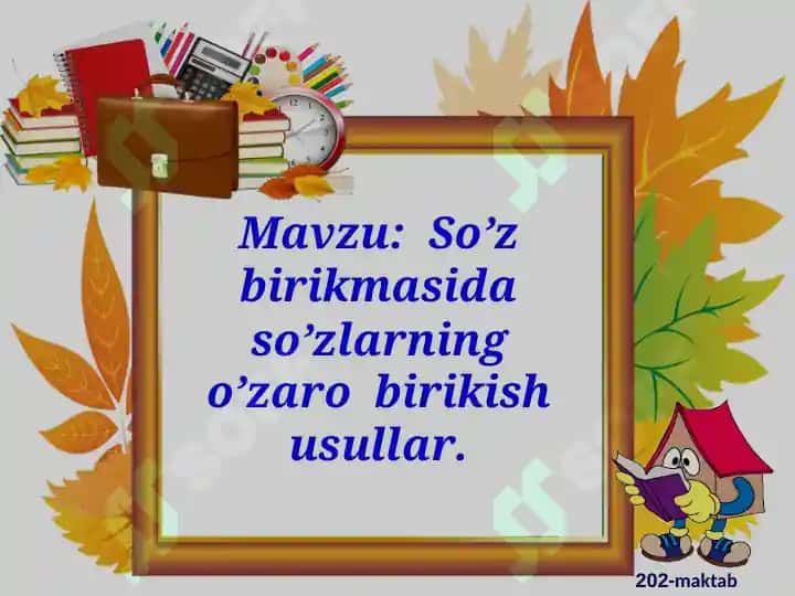 ona tili dars ishlanma So’z birikmasida so’zlarning o’zaro birikish usullari 2