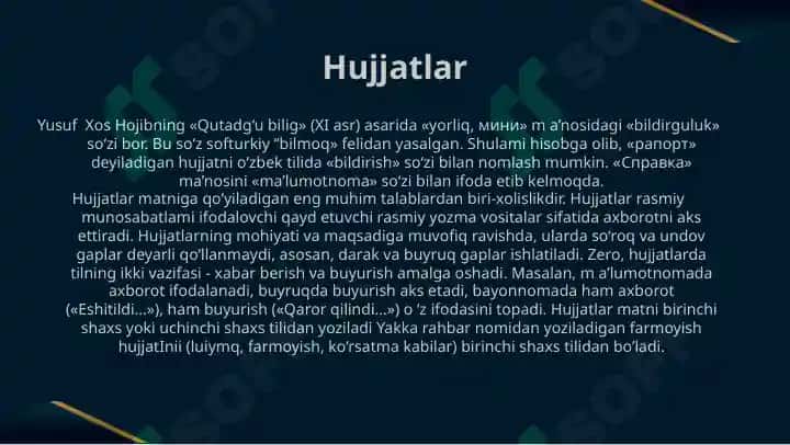 Axborot xatining o’ziga xos xususiyati. Nutqning uslubiy shakllari 3