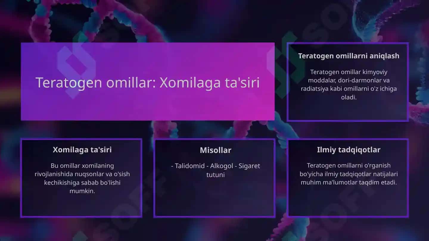 Xomilaga ta'sir etuvchi teratogen omillar 3