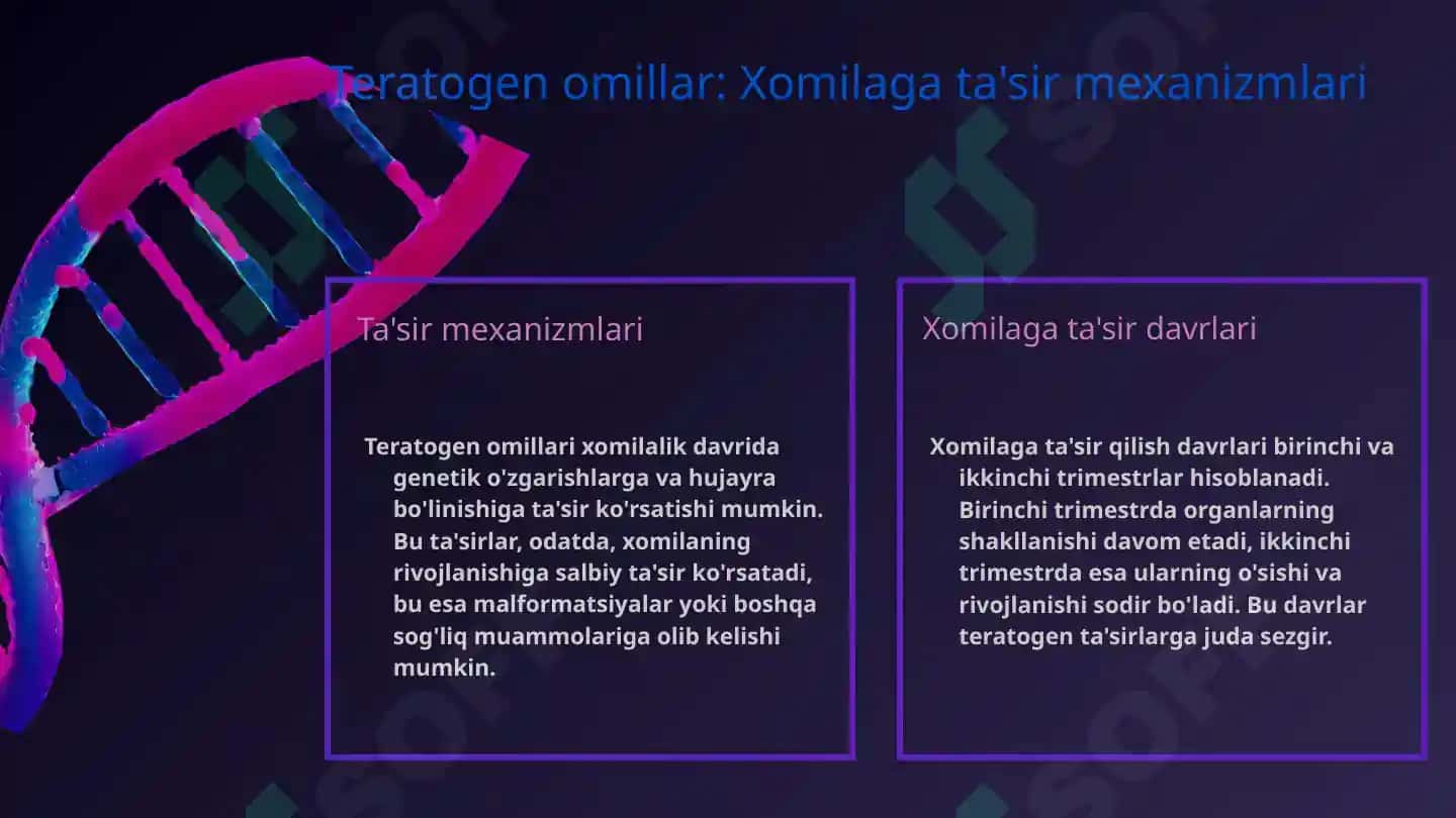 Xomilaga ta'sir etuvchi teratogen omillar 4