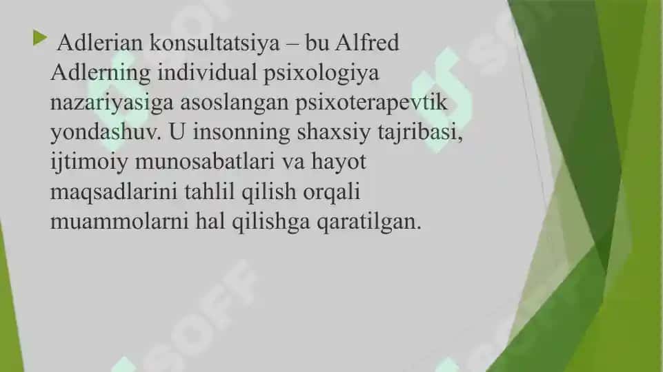 Adlerian konsultatsiyasi 3