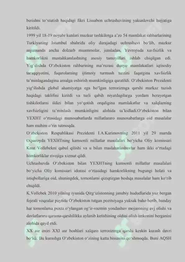 O'zbekiston Respublikasi xalqaro tashkilotlar hamkorligi 5