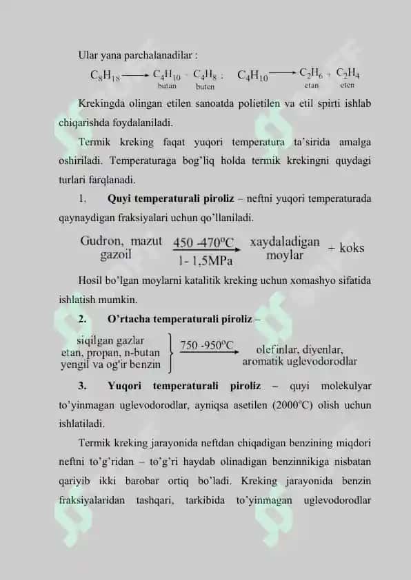 Uglevodorodlarning tabiiy manbalari: neft, tabiiy neft gazlari va yo’ldosh gazlar, toshko’mir, neftni haydash, neft mahsulotlari 7