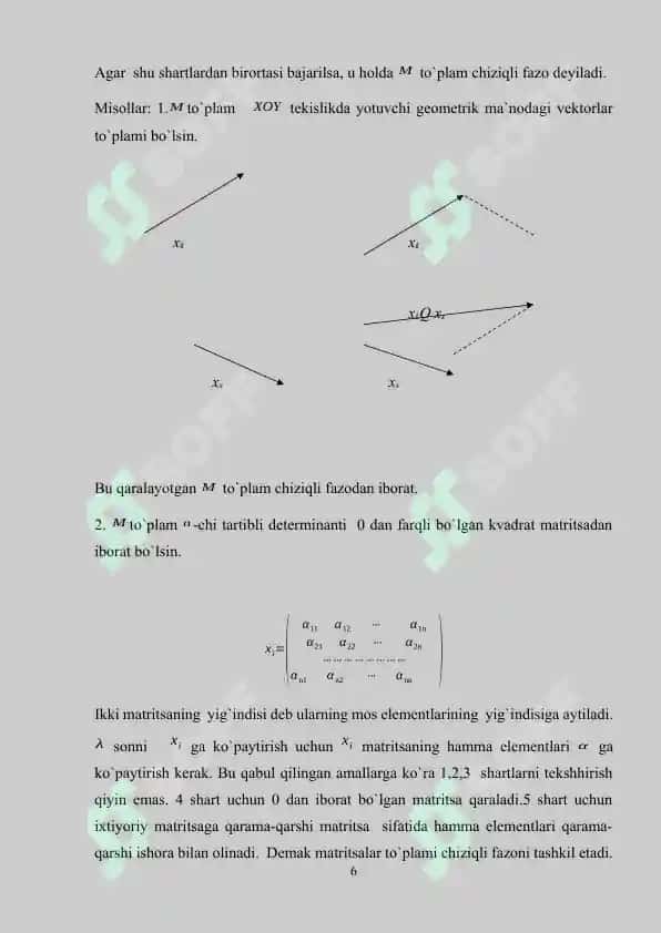 Chiziqli operatorlar haqida asosiy tushunchalar 6