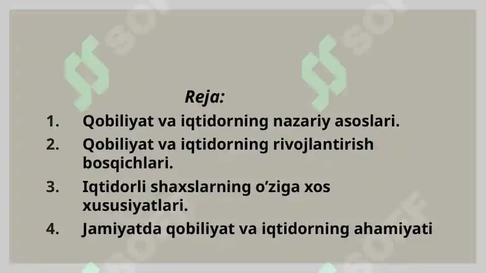 Qobiliyat va iqtidor 2