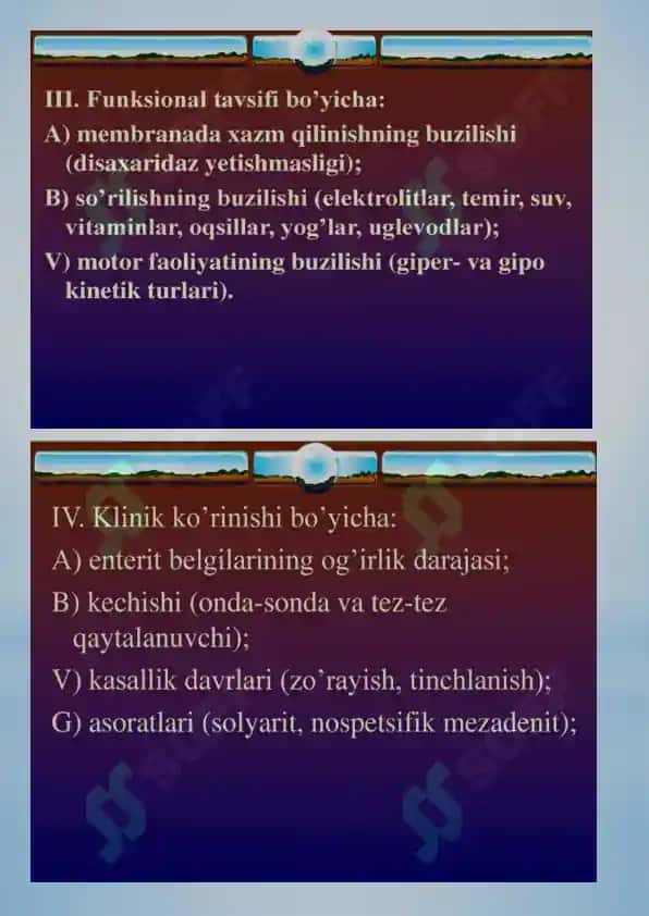 Ichak infeksiyalari.Parenteral yo’l bilan yuqadigan kasalliklar 6