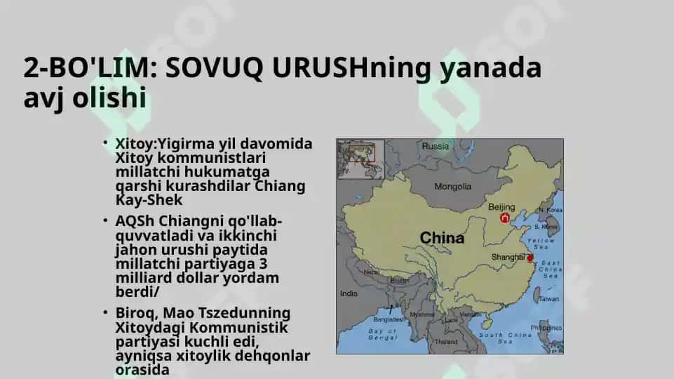 SOVUQ URUSH DAVRI - Kommunizm va kapitalizm urushi 7