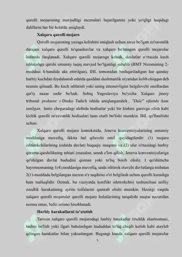 XALQARO QUROLLI MOJAROLAR TUSHUNCHASI VA SHAKLLARI 5