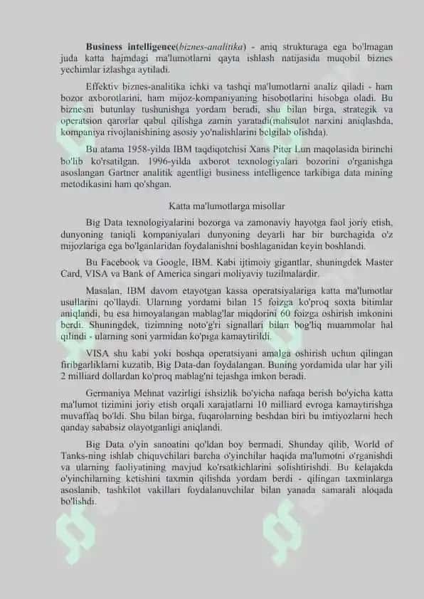 Katta hajmdagi ma’lumotlar Big Data texnologiyalari 3