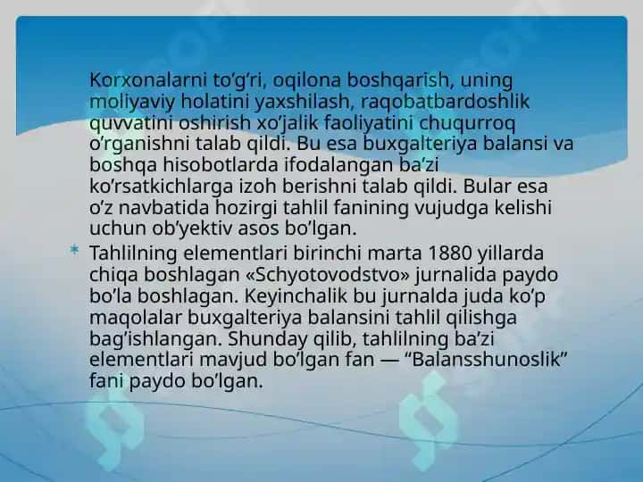 Iqtisodiy tahlil fanining fan sifatida shakllanishi 4