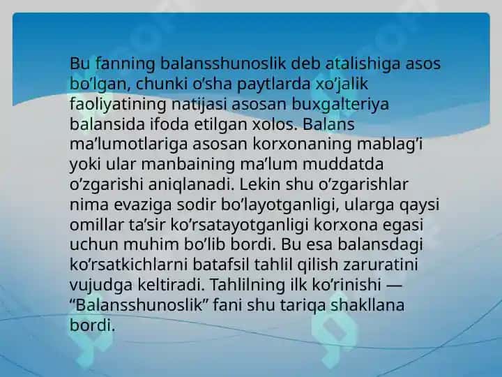 Iqtisodiy tahlil fanining fan sifatida shakllanishi 5