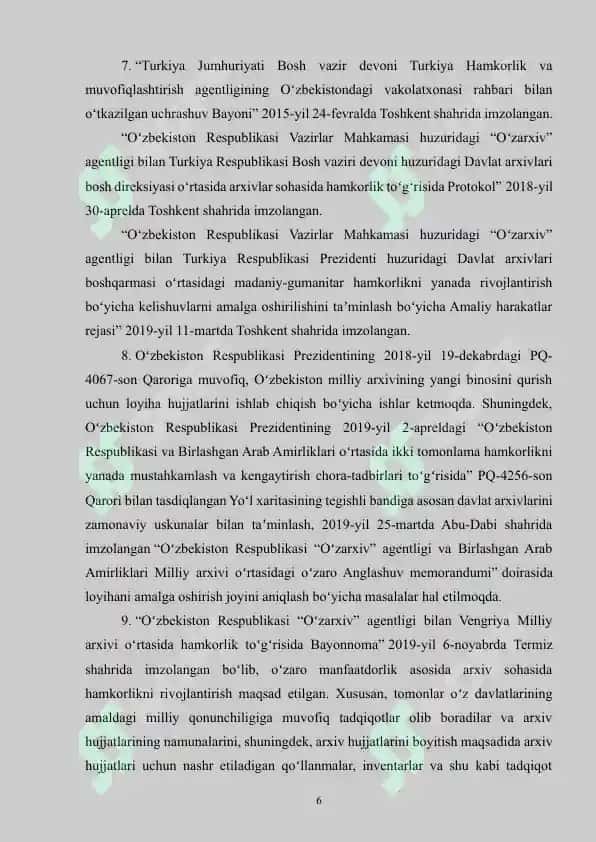 O‘ZBEKISTON TARIXIGA DOIR QO‘LYOZMA VA MANBALARNI QAYTARISH VA ULARDAN NUSXA OLISH ISHLARI 6