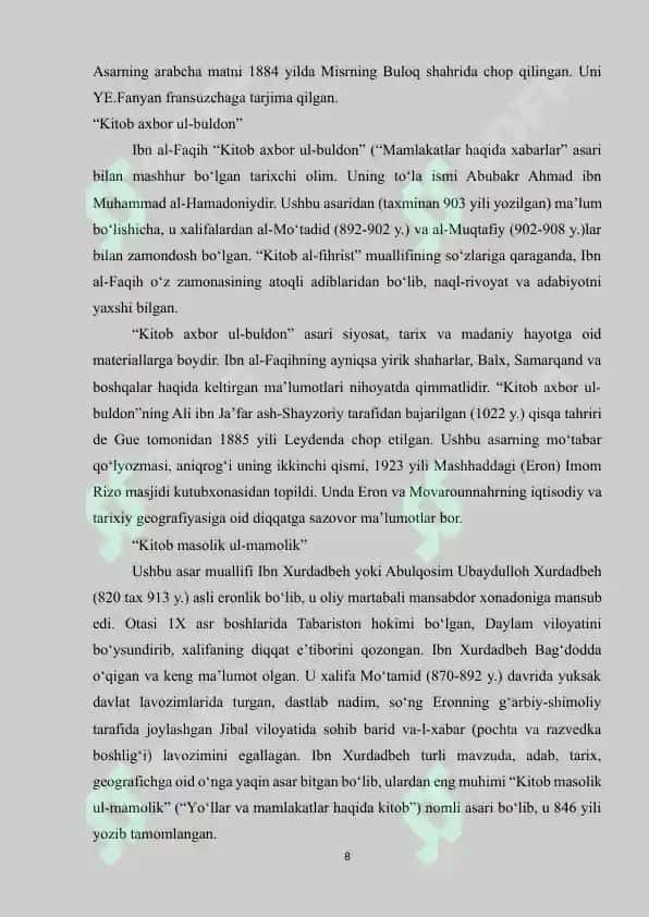 1945-2010 YILLARDA ARABISTON YARIM OROLIDA JOYLASHGAN DAVLATLARDA ARXIV ISHI 8