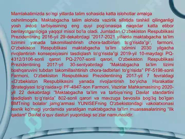 Maktabgacha yoshdagi bolalarni rivojlantirishda “Ilk qadam” qasturning  ahamiyati 2