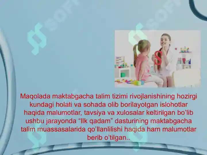 Maktabgacha yoshdagi bolalarni rivojlantirishda “Ilk qadam” qasturning  ahamiyati 3