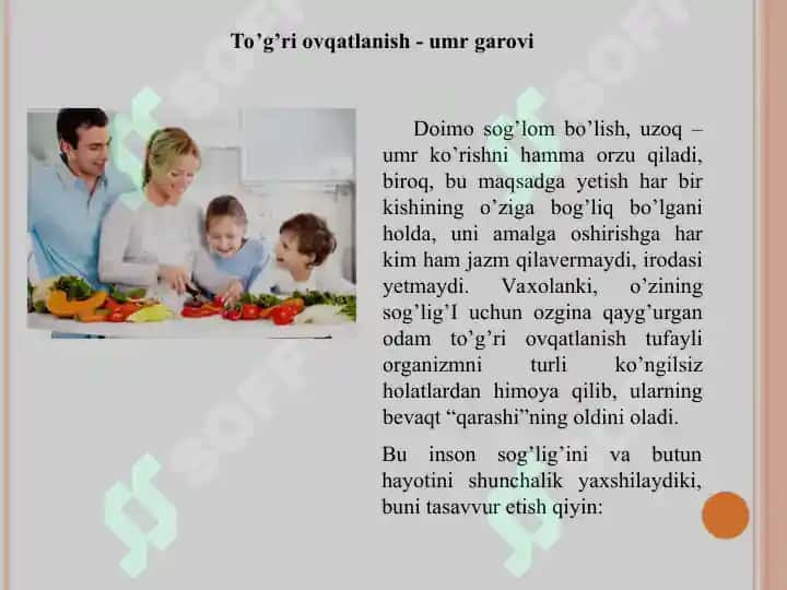To'g'ri ovqatlanish 2