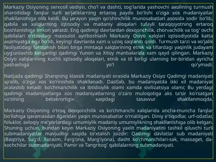 O'rta Osiyo Bronza Davri Yodgorliklari 8