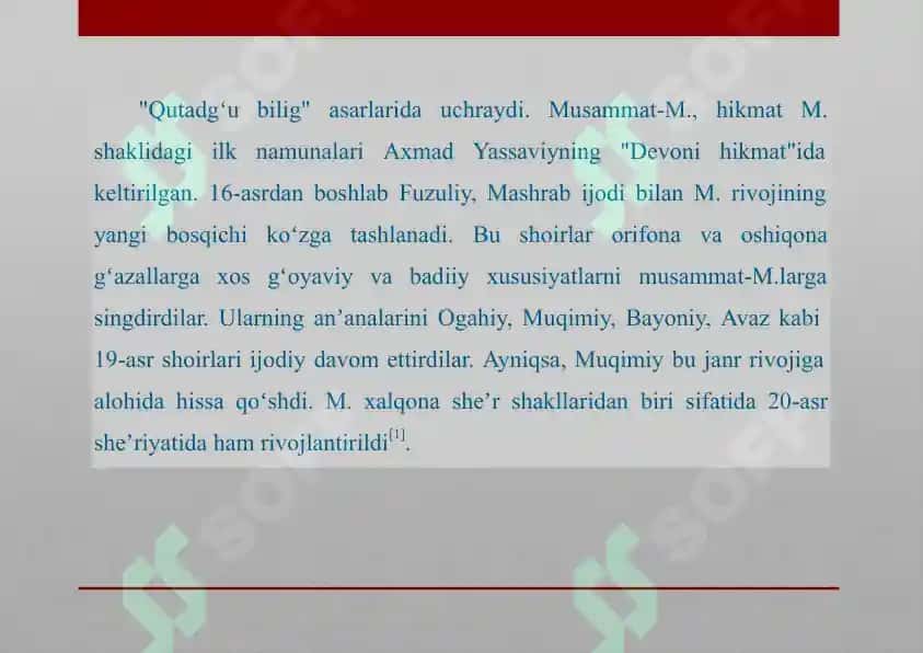 Murabba Muxammas va Musaddas She'r Shakllari 3