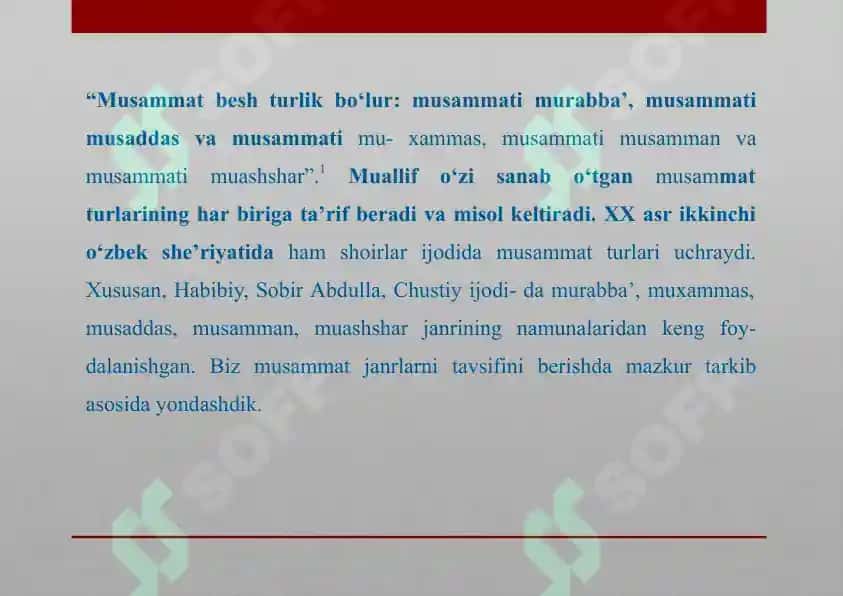 Murabba Muxammas va Musaddas She'r Shakllari 8