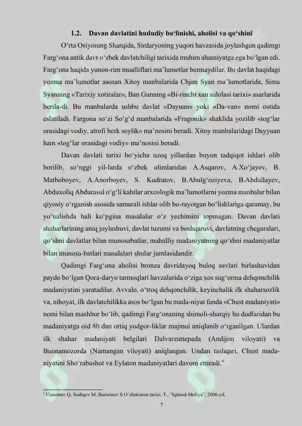 DAVAN DAVLATINI TASHKIL TOPISHI, SHAHARLARI VA MA’MURIY BOSHQARUVI 7
