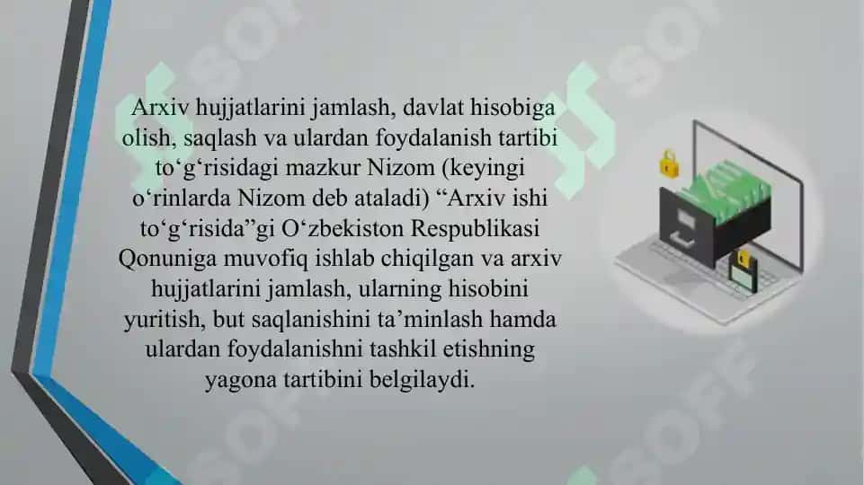 Elektron hujjatlarni idoraviy va davlat arxivlariga topshirish 3