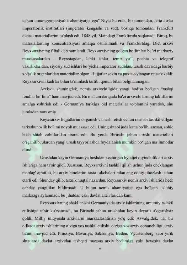 Germaniya va AQSHda arxiv ishi tarixi 6