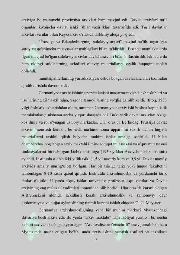 Germaniya va AQSHda arxiv ishi tarixi 7