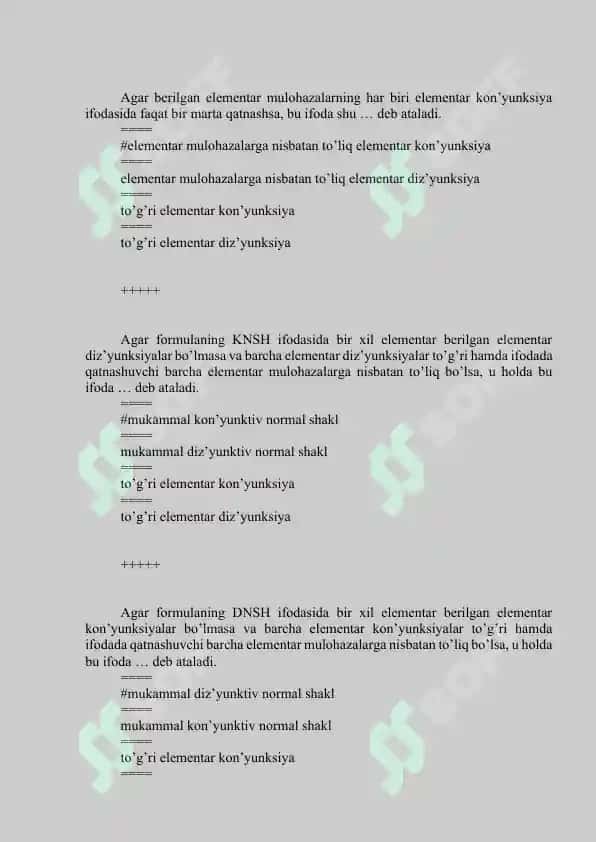 diskret tuzilmalar fanidan yakuniy savollar va javoblar 8