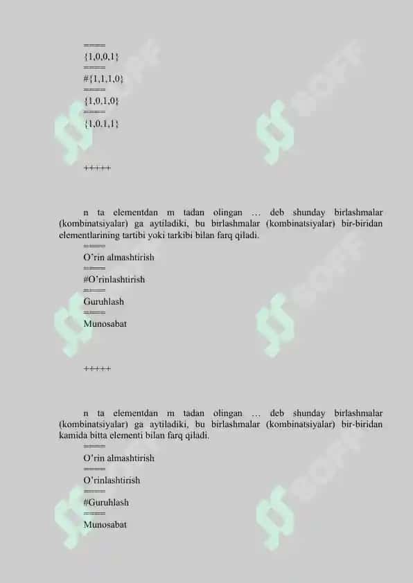 diskret tuzilmalar fanidan yakuniy savollar va javoblar 3