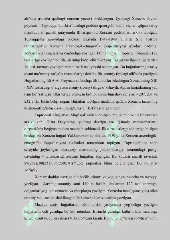 ILK ARXIVLARNING PAYDO BO’LISHI VA ULARNING AHAMIYATI 7