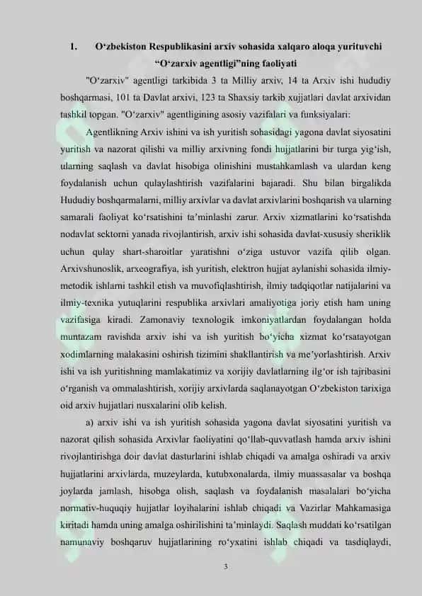O‘zbekiston tarixiga doir qo‘lyozma va manbalarni qaytarish va ulardan nusxa olish ishlari 3