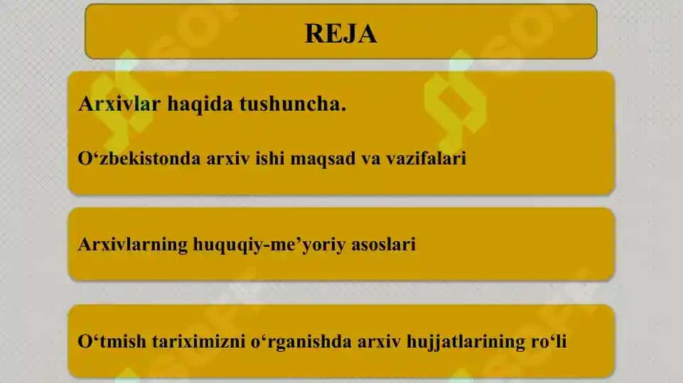 Arxivshunoslik fanining maqsad va vazifalari 2