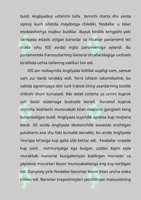 XI-XV asrlarda Angliya 7