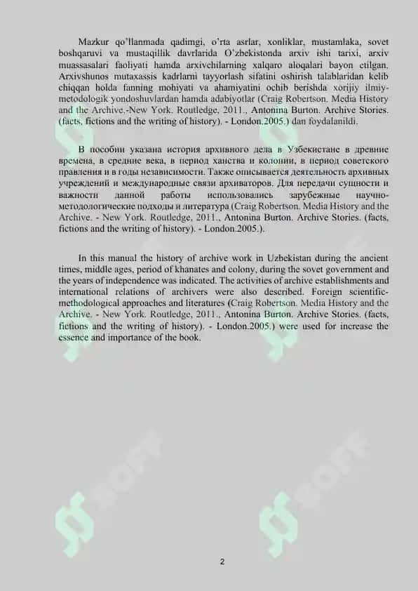O‘zbekistonda Arxiv ishi tarixi 2