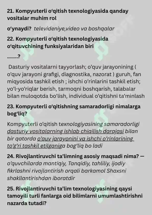 pedagogika savol javob hammasi 5