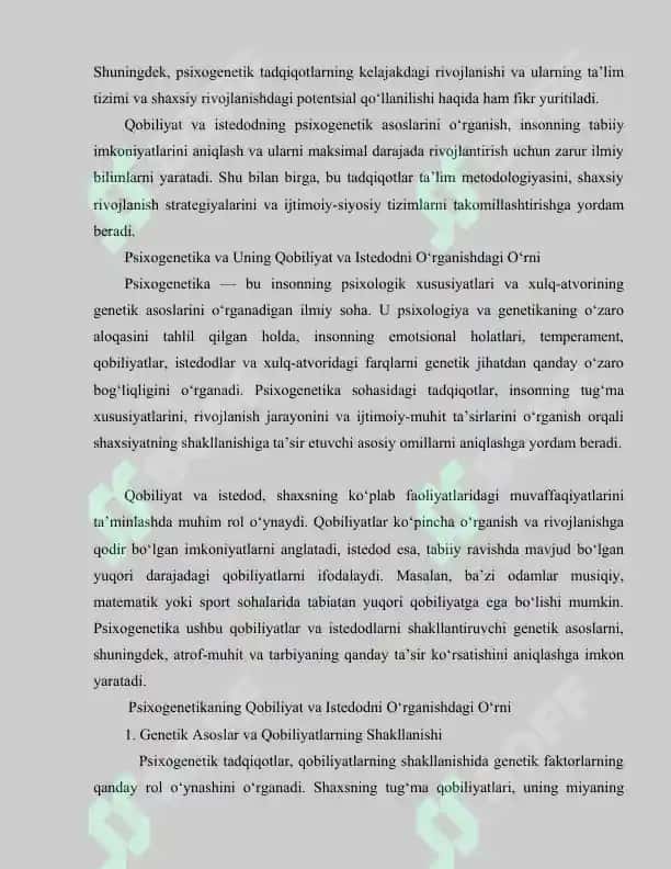 QOBILIYAT VA ISTEDOD PSIXOGENETIKASI 2