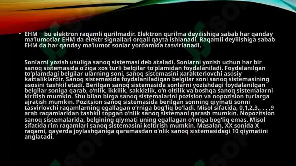 Sanoq sistemalari 3