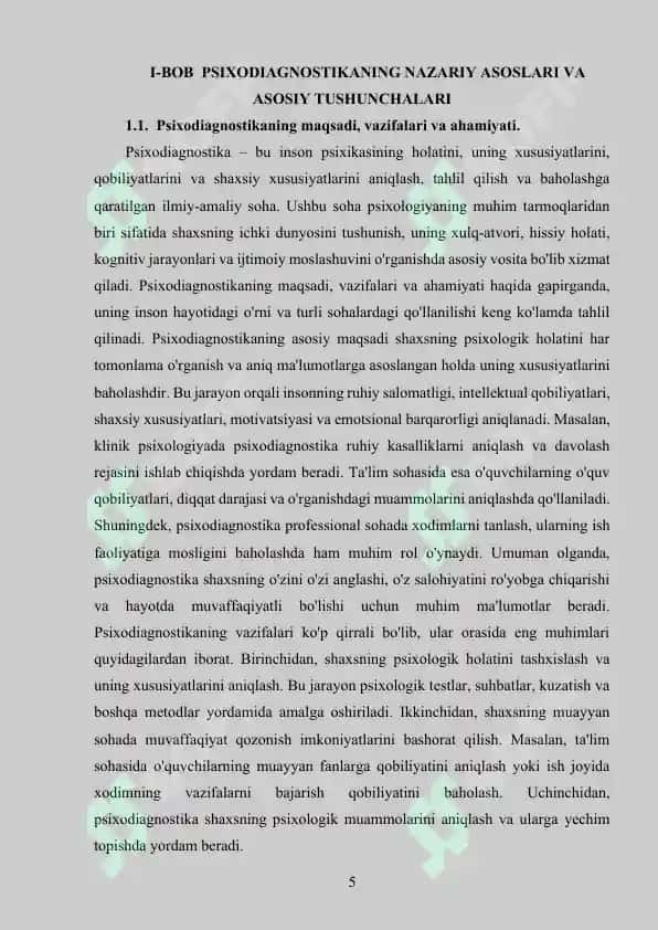 "PSIXODIAGNOSTIK TUSHUNCHALAR LUGATI" 5